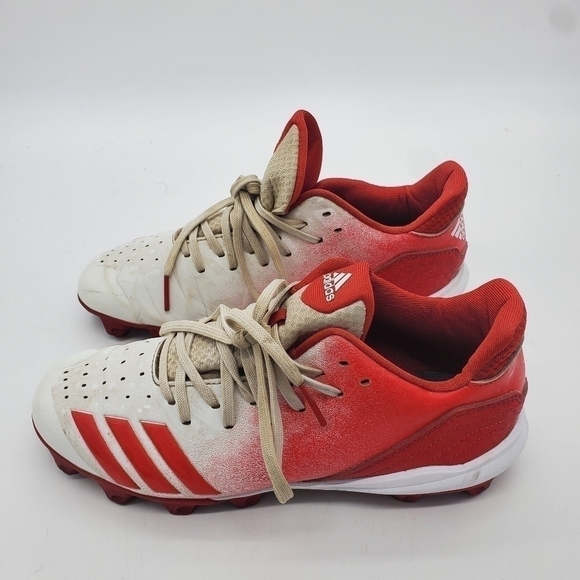 adidas Men Size 7.5 Shoes Baseball Cleats Icon 4 Splash MD Red Lace Up G26694 - Picture 6 of 12